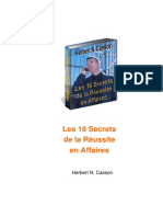 Les 16 Secrets de La Réussite en Affaires