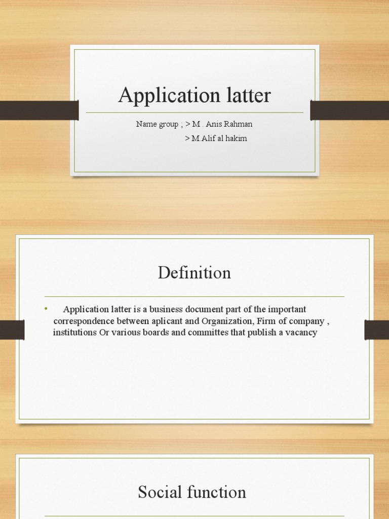Application Letter Guide & Structure | PDF