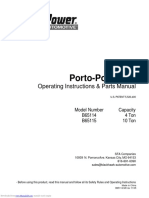 Porto-Power Kit: Operating Instructions & Parts Manual