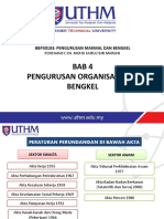 Bab 4 - Pengurusan Organisasi Dan Bengkel