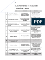 Cronograma de Actividades-Tutoría Iv - 2021-Ii