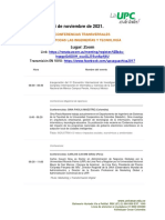 Cronograma Semana de Investigación Ingeniería de Sistemas 2021