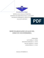 Responsabilidades legales enfermería