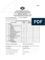 Borang Markah Kerja Kursus Calon BMKKC