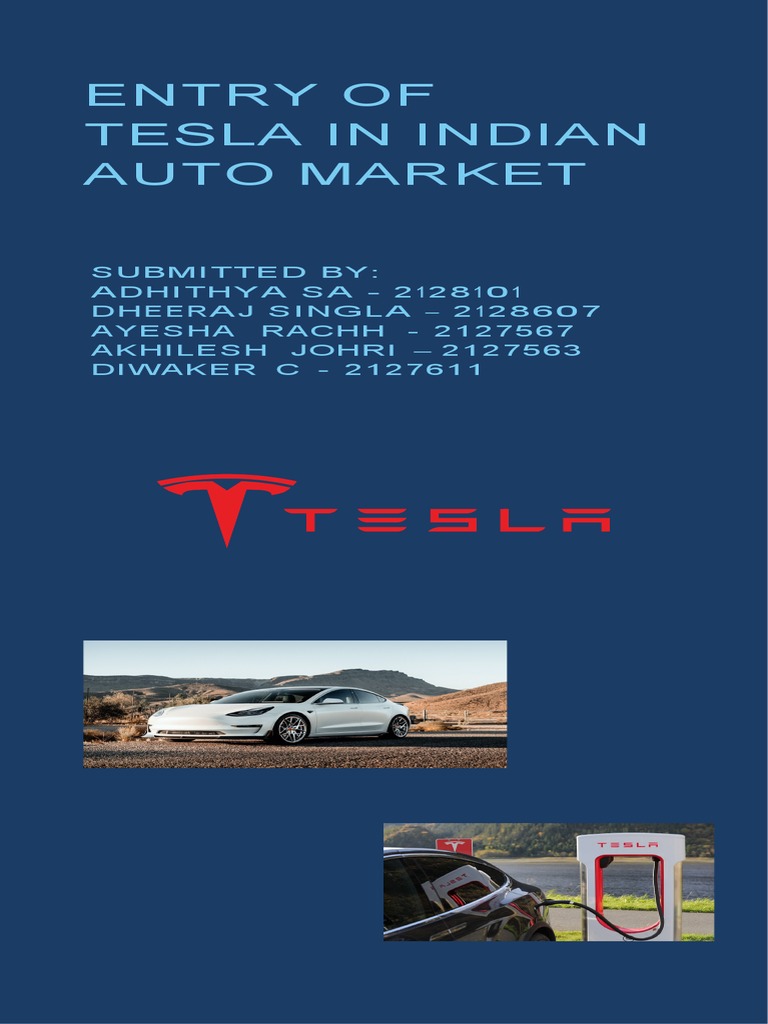 Entry of Tesla in Indian Auto Market | PDF | Electric Vehicle