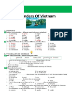 Wonders of Vietnam: B. Cavern A. Tents D. Though A. Because C. Collage A. Fortress B. Cor'rectly A. Ex'cited C. Di'vorce