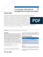 Surviving Sepsis Campaign- International Guidelines for Management of Sepsis and Septic Shock 2021