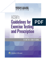 ACSM's Guidelines For Exercise Testing and Prescription - American College of Sports Medicine