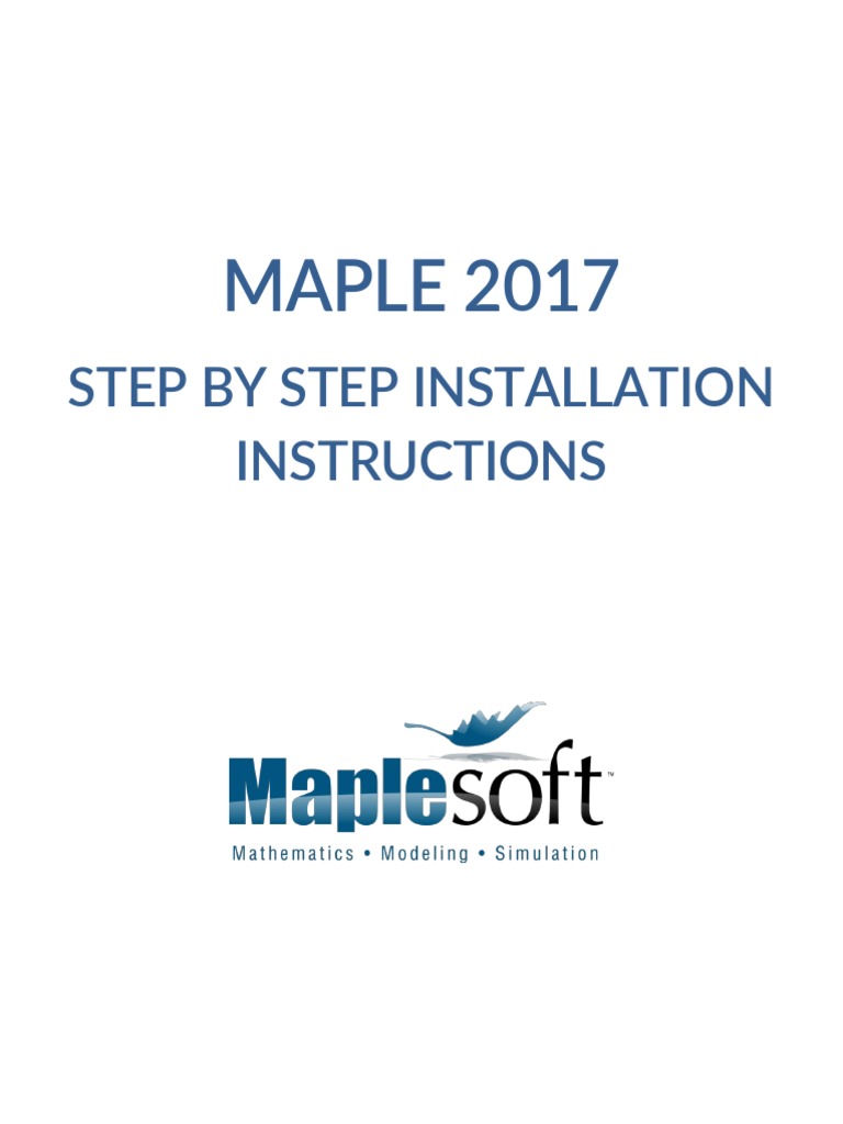 Maple 2017 Installation Guide | PDF | Installation (Computer Programs ...
