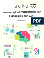 Reading Comprehension Passages With Questions and Answers For CAT - 2