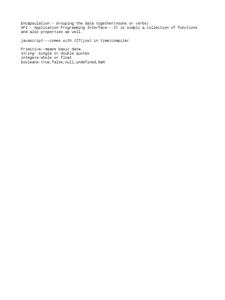 Javascript Notes | PDF