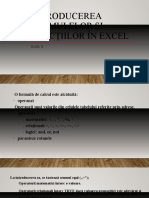 Introducerea Formulelor Și Funcțiilor În Excel