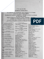 Peron - 1954 Mensaje Presidencial