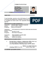 Curriculum Vitae for Marketing