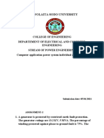 Wolaita Sodo University College of Engineering Power Engineering Computer Application Assignment