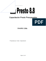 Manual Presto 8