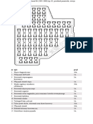 Bezpieczniki Passat b6 | PDF