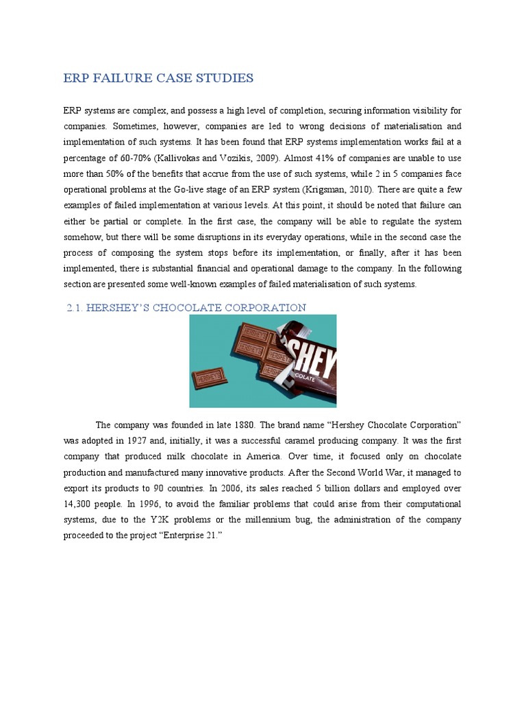 Erp failure case studies download free pdf enterprise resource