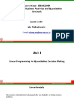 Unit 1 - Linear Programming