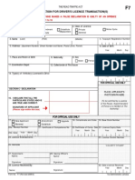 Jamaican Drivers Licence F7 Application Form