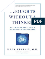 Thoughts Without A Thinker: Psychotherapy From A Buddhist Perspective - Mark Epstein