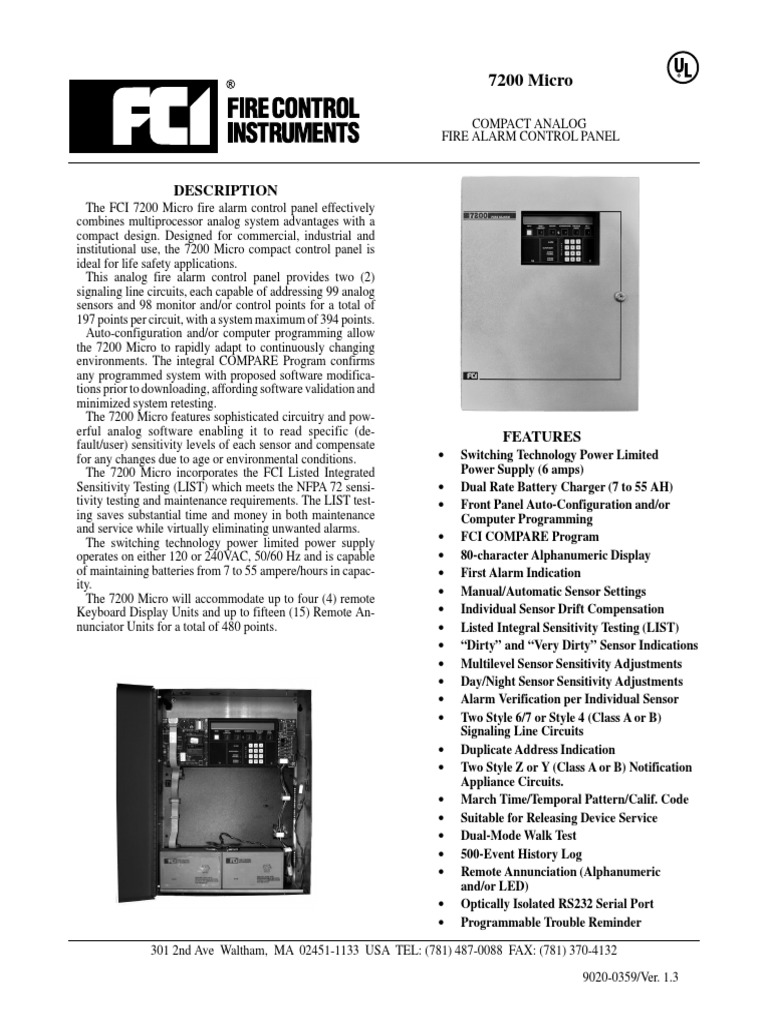 FCI 7200 Micro 9020 0359 Download Free PDF Power Supply Battery