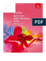 Violin Specimen Sight-Reading Tests Grades 1-5: From 2012 - String Instruments