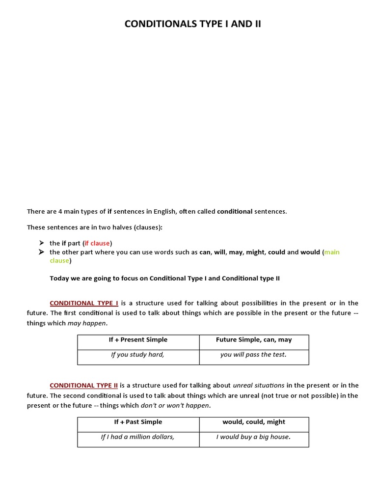 Conditional Sentences Grammar Drills Grammar Guides 88240 PDF Sentence (Linguistics) Clause
