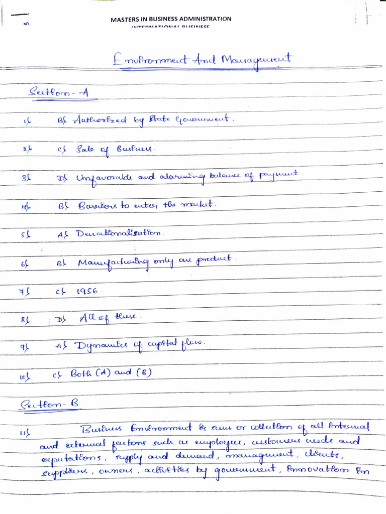 Environment & Management 3rd Sem | PDF