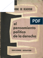 De Beauvoir, S. (1956). El Pensamiento Político de La Derecha. (Troiani, O, Trad). Buenos Aires, Argentina_Leviatán