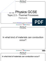 Flashcards - Topic 2.3 Thermal Processes - CAIE Physics IGCSE