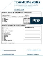 Hot Engineering Works: Inspection / Maintenance Form