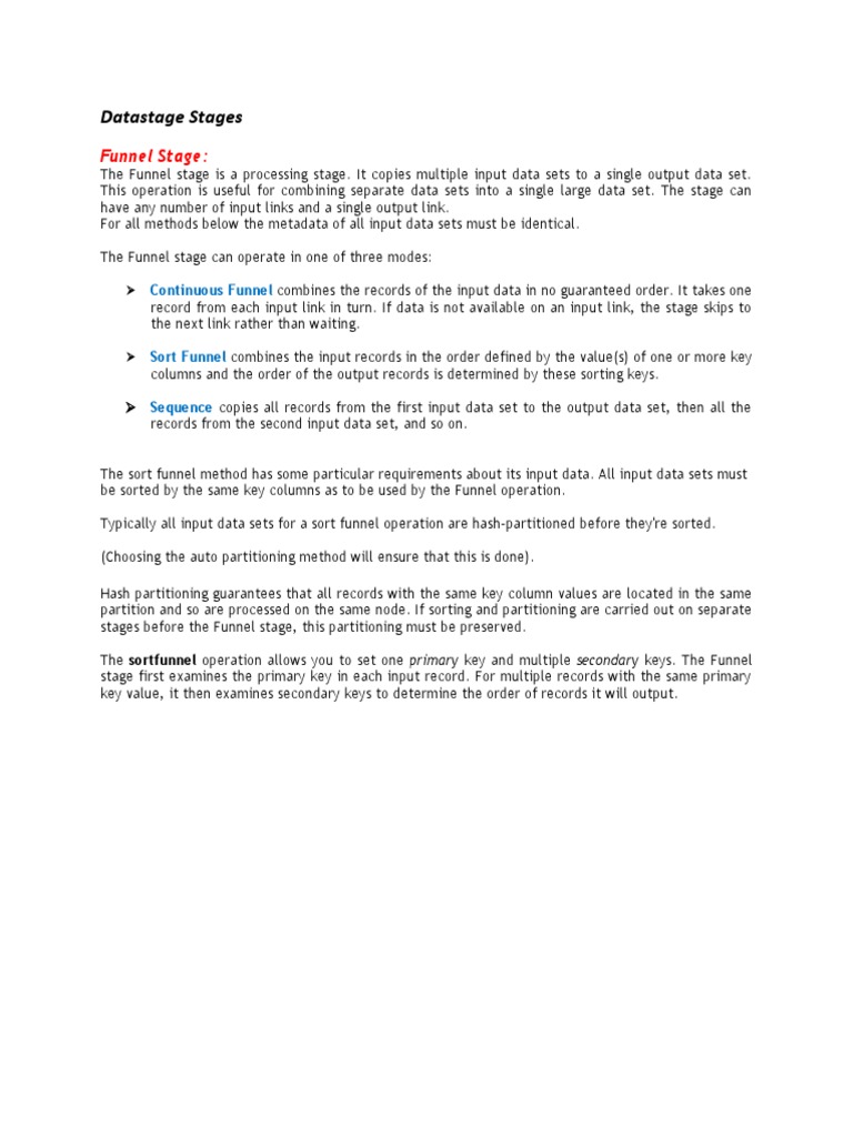 Datastage Stages Brief | PDF