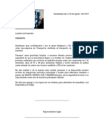 Carta de Presentacion Transportes