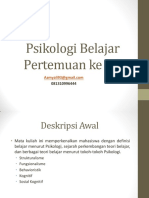 Pertemuan 2 - Pengantar Psikologi Belajar