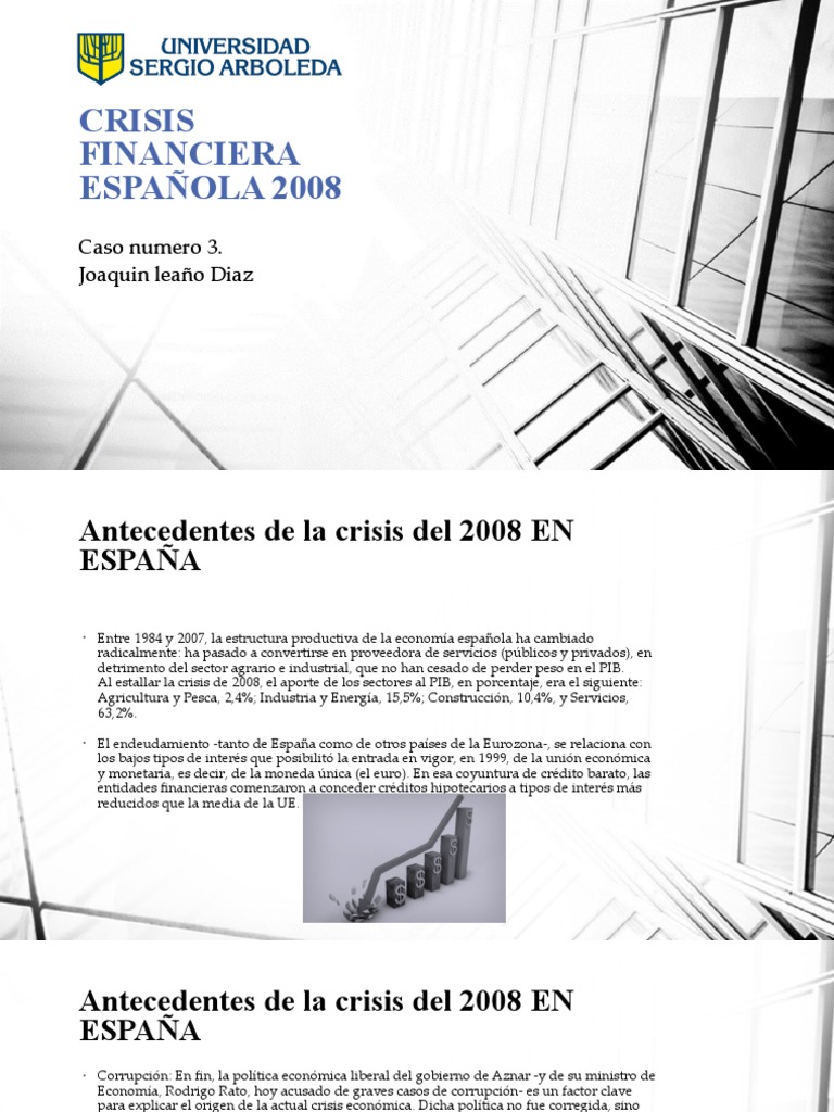 Crisis Financiera Española 2008 | PDF | Gran Recesión | Fondo de cobertura