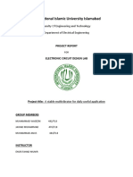 International Islamic University Islamabad: Project Report