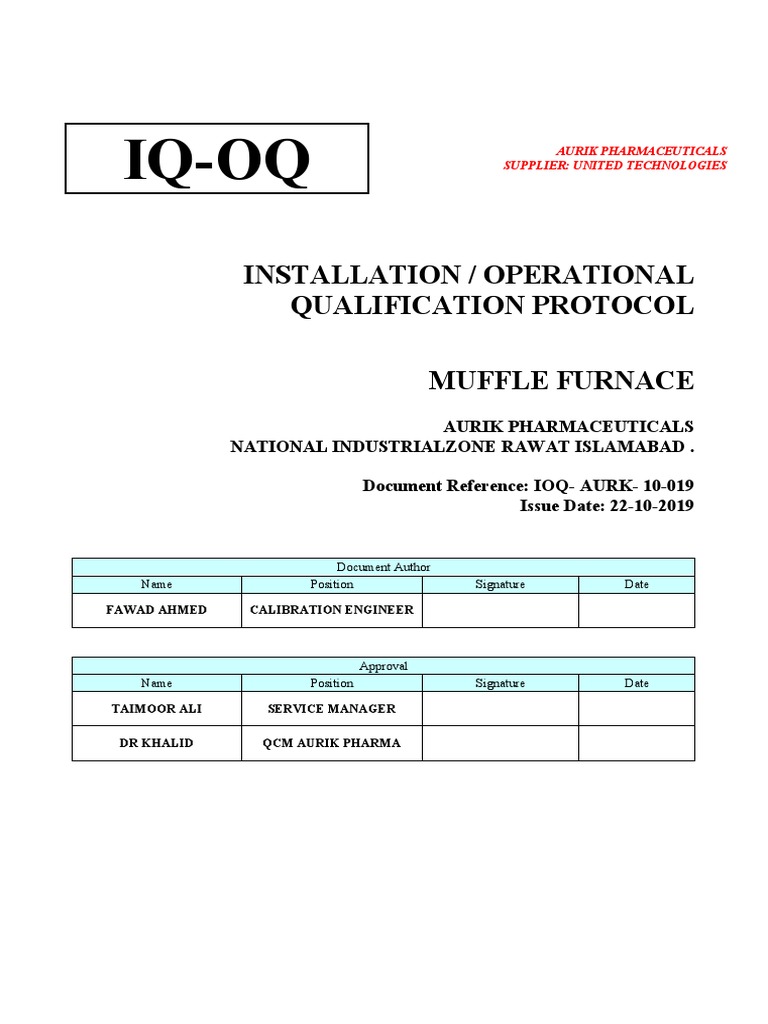 Ioq Refrigerator Template PDF Verification And Validation Systems