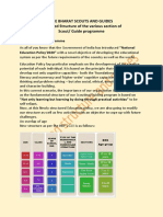 The Bharat Scouts and Guides Proposed Structure of The Various Section of Scout/ Guide Programme