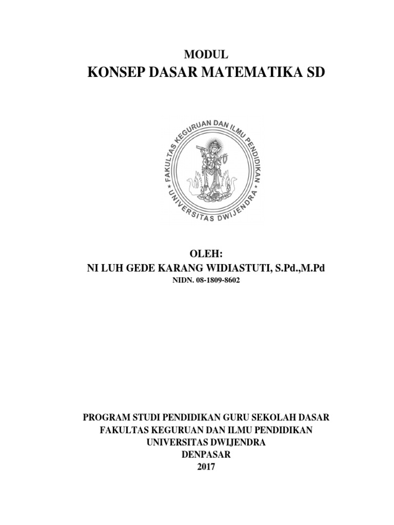 Modul Konsep Dasar Matematika SD | PDF