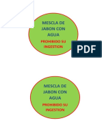 Mescla jabón agua prohibida ingestión