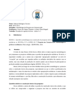 Resenha Aulas 4 e 5 - Questões Metodológicas Na Construção de Pesquisas Sobre Apropriações Midiáticas - Jiani Bonin