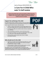 Fact Sheet Self Isolation Child