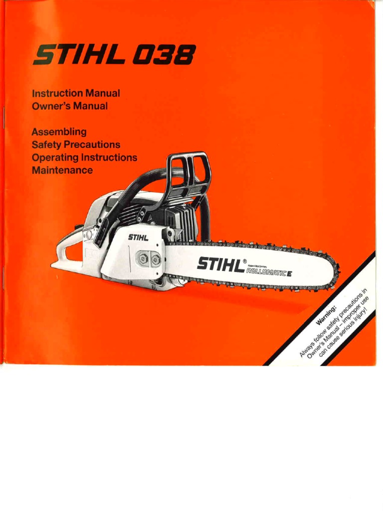 Stihl 038 Manual | PDF