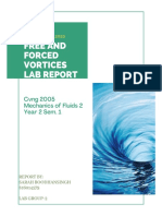Fluids Lab Report on Free and Forced Vortices