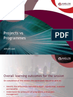 Projects Vs Programmes Version 4-0-28th November 2017