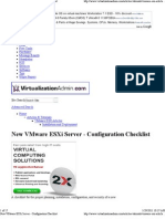 New VMware ESXi Server - Configuration Checklist