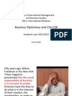 Business Diplomacy-Csr-Csv