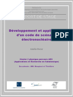 Rapport de stage : Développement et application d'un code de scénario électronucléaire
