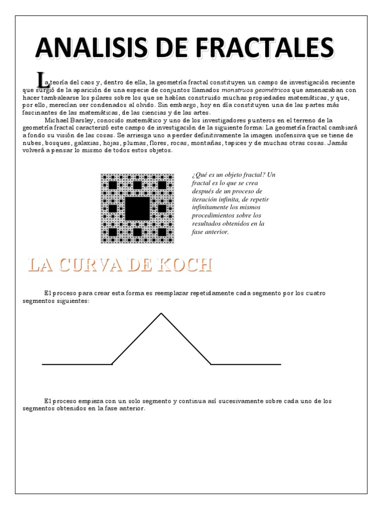 Ejercicios de Geometría Fractal | PDF | Fractal | Matemáticas